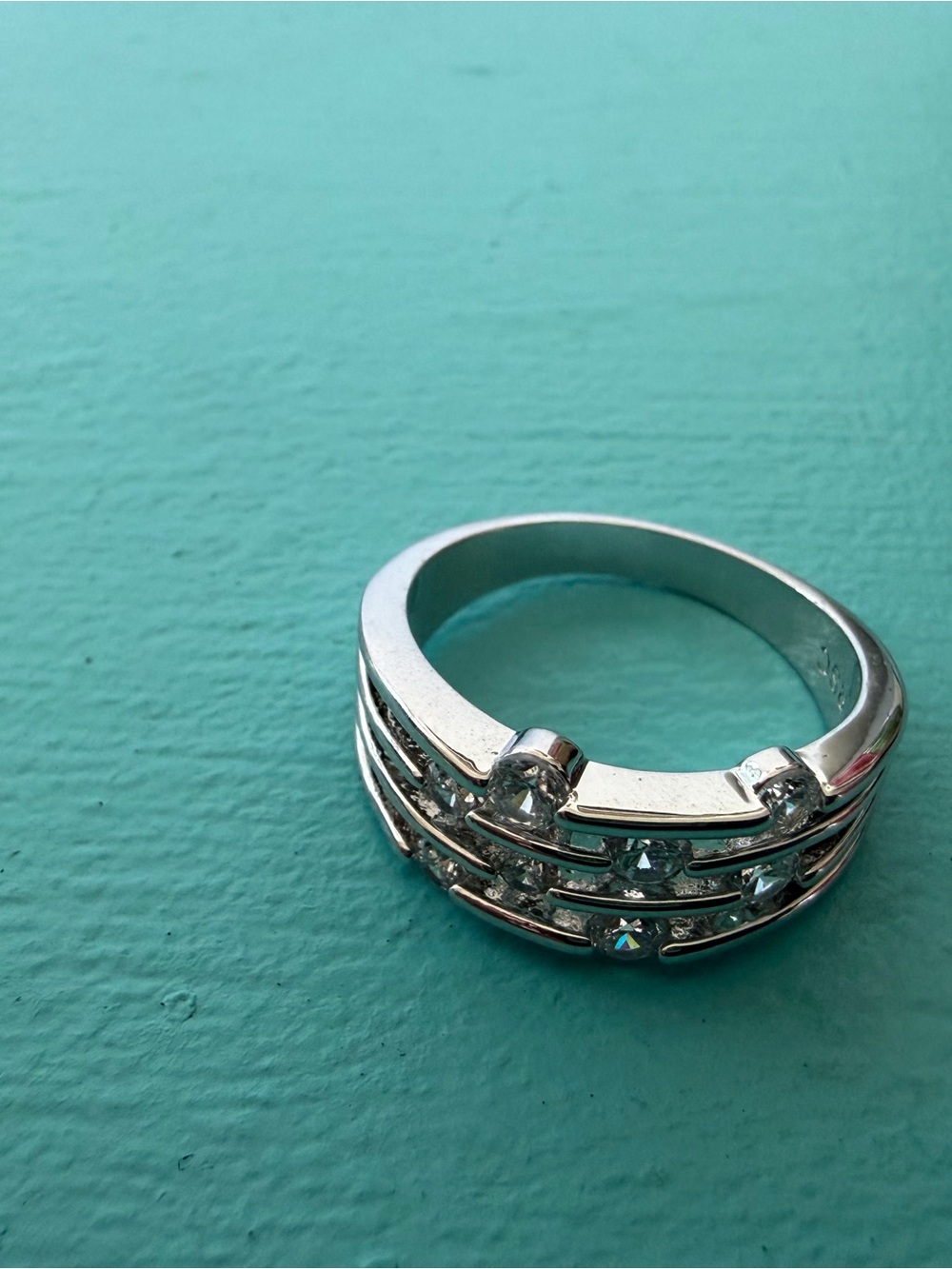 Sterling Silver Multi-Band CZ Ring in Silver - Picture 2 of 4